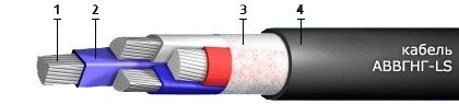 АВВГнг-LS (1 кВ) 1х50  (ож)